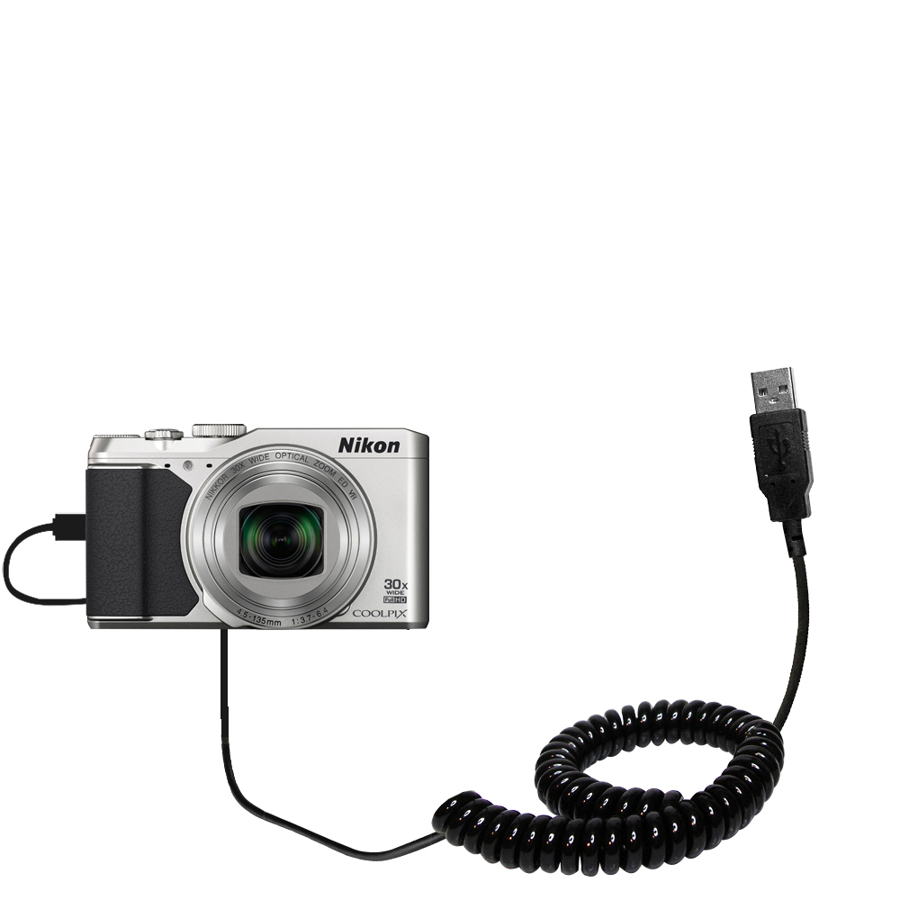 Coiled USB Cable compatible with the Nikon Coolpix S9900