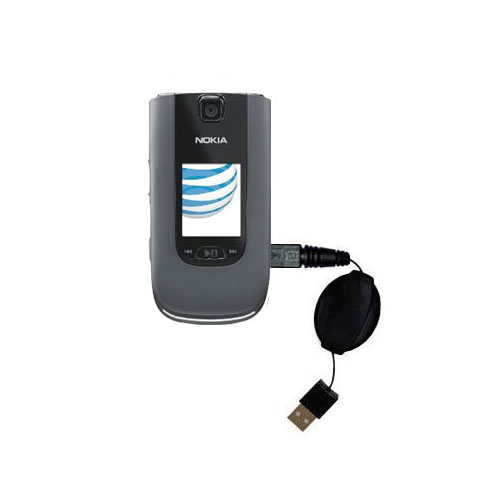 Retractable USB Power Port Ready charger cable designed for the Nokia 6350 and uses TipExchange