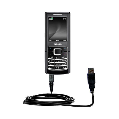 Classic Straight USB Cable suitable for the Nokia 6500 with Power Hot Sync and Charge Capabilities - Uses Gomadic TipExchange Technology