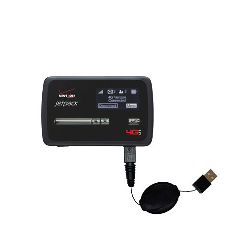 Retractable USB Power Port Ready charger cable designed for the Novatel Mifi 4620L and uses TipExchange