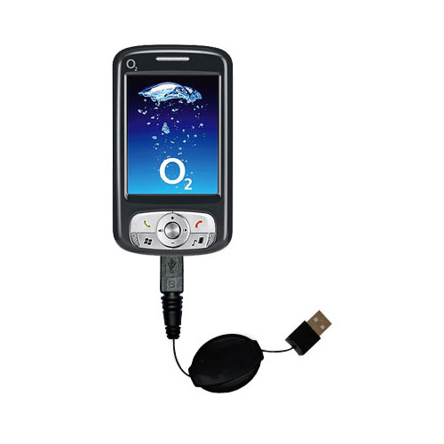 Retractable USB Power Port Ready charger cable designed for the O2 XDA Atom and uses TipExchange