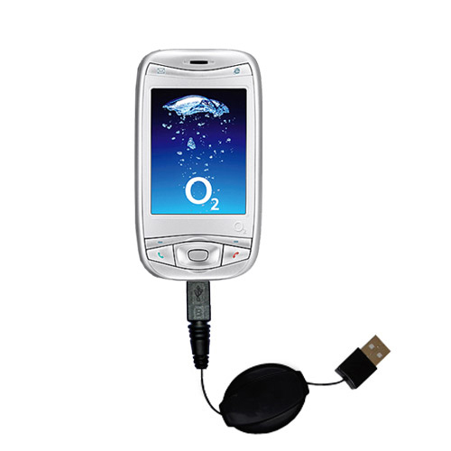 Retractable USB Power Port Ready charger cable designed for the O2 XDA Mini Pro and uses TipExchange