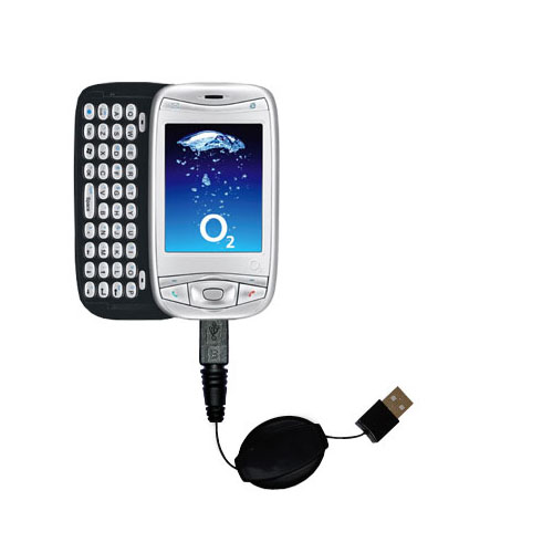 Retractable USB Power Port Ready charger cable designed for the O2 XDA Mini S and uses TipExchange