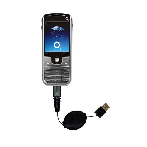 Retractable USB Power Port Ready charger cable designed for the O2 XDA SP and uses TipExchange