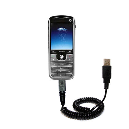 Coiled USB Cable compatible with the O2 XPhone II IIm
