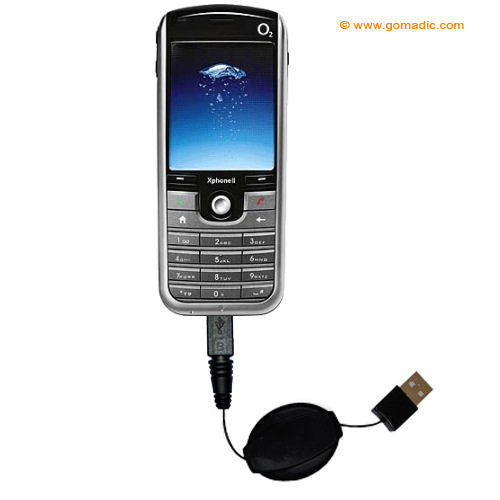 Retractable USB Power Port Ready charger cable designed for the O2 XPhone II IIm and uses TipExchange