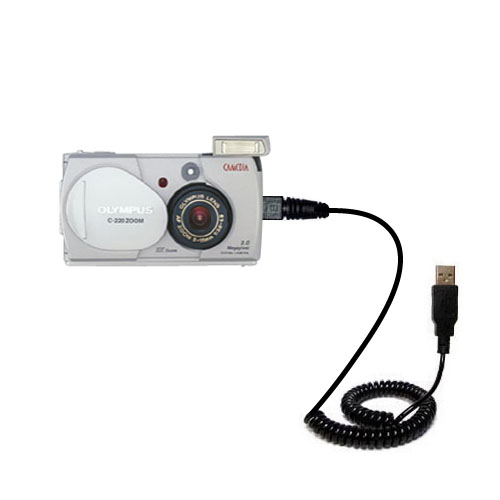 Coiled USB Cable compatible with the Olympus C-2 C-220 C-520 Zoom