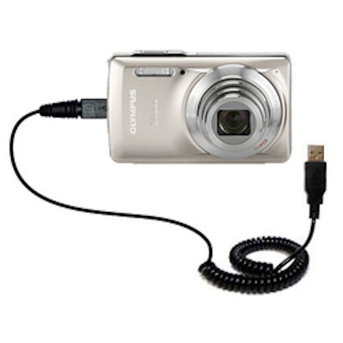 Coiled USB Cable compatible with the Olympus Stylus-7030 Digital Camera