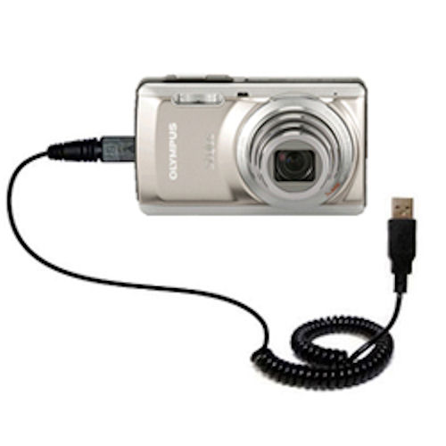 Coiled USB Cable compatible with the Olympus Stylus-7040 Digital Camera