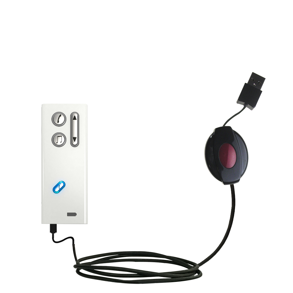Retractable USB Power Port Ready charger cable designed for the Oticon Streamer Pro and uses TipExchange