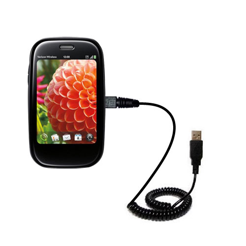 Coiled USB Cable compatible with the Palm Pre 2
