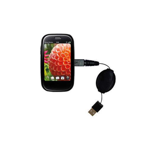 Retractable USB Power Port Ready charger cable designed for the Palm Pre Plus and uses TipExchange