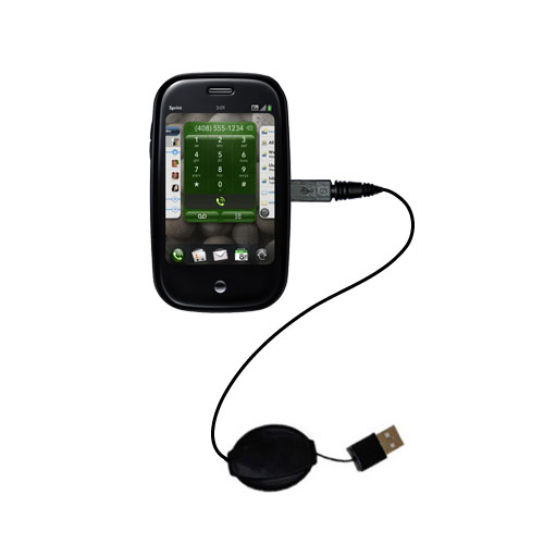 Gomadic USB Power Port Ready Retractable USB Charge USB Cable Wired specifically for The Palm Palm Pre and uses TipExchange
