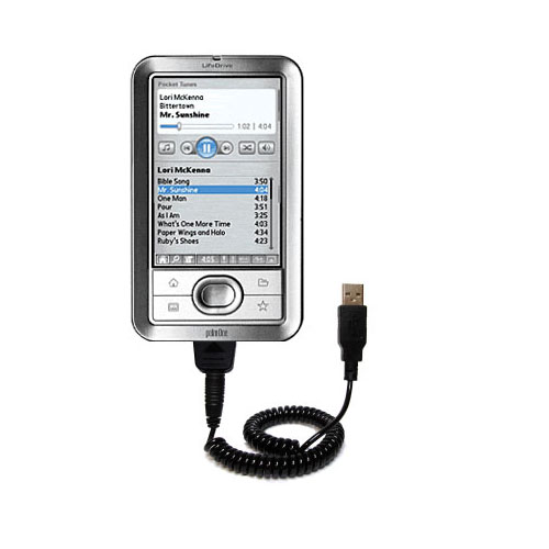 Coiled USB Cable compatible with the Palm LifeDrive