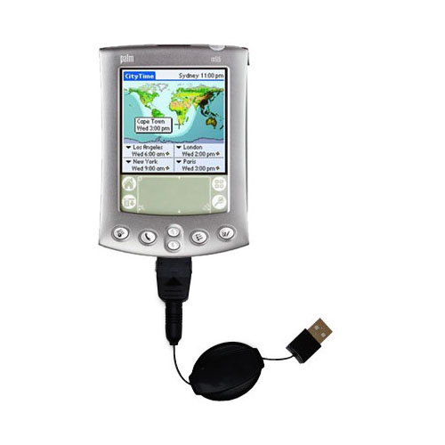 Retractable USB Power Port Ready charger cable designed for the Palm palm m515 and uses TipExchange