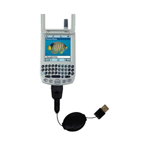 Retractable USB Power Port Ready charger cable designed for the Palm palm Treo 270 and uses TipExchange