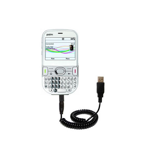 Coiled USB Cable compatible with the Palm Treo 500 500v