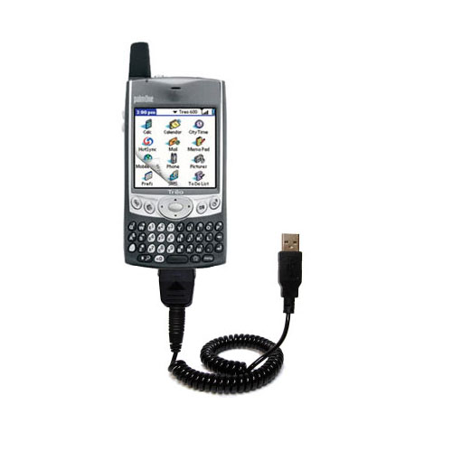 Coiled USB Cable compatible with the Palm palm Treo 600