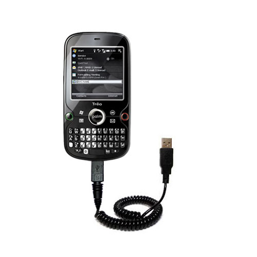 Coiled USB Cable compatible with the Palm Palm Treo Pro