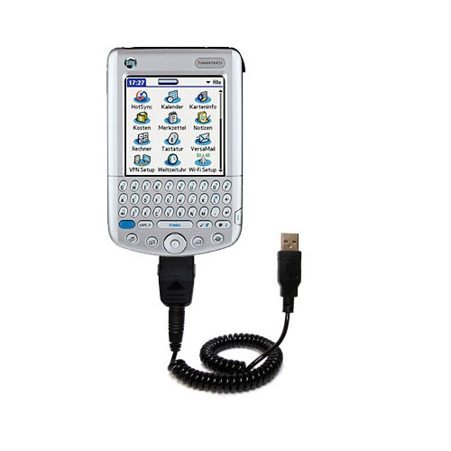 Coiled USB Cable compatible with the Palm palm Tungsten C