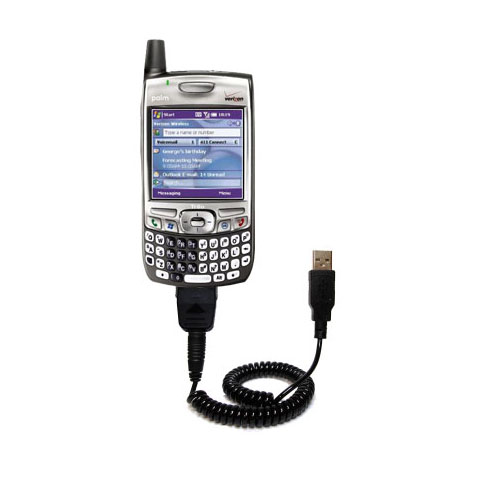 Coiled USB Cable compatible with the Palm Treo 700p