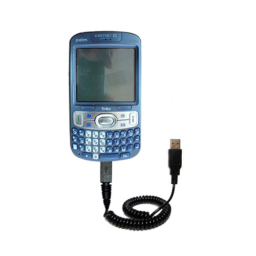Coiled USB Cable compatible with the Palm Treo 800
