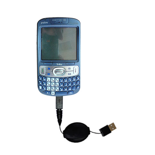Retractable USB Power Port Ready charger cable designed for the Palm Treo 800 and uses TipExchange
