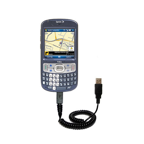 Coiled USB Cable compatible with the Palm Treo 800w