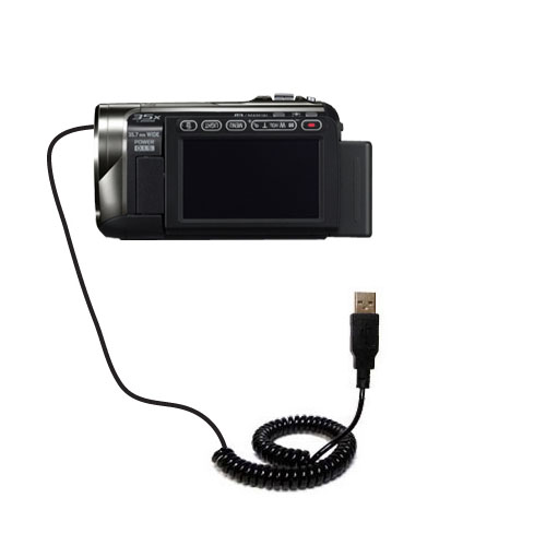 Coiled USB Cable compatible with the Panasonic HDC-TM60 Video Camera