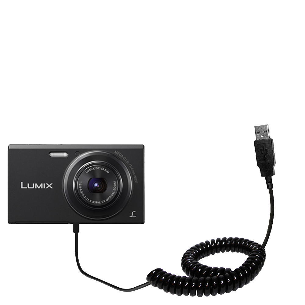 Coiled USB Cable compatible with the Panasonic Lumix DMC-FH10V