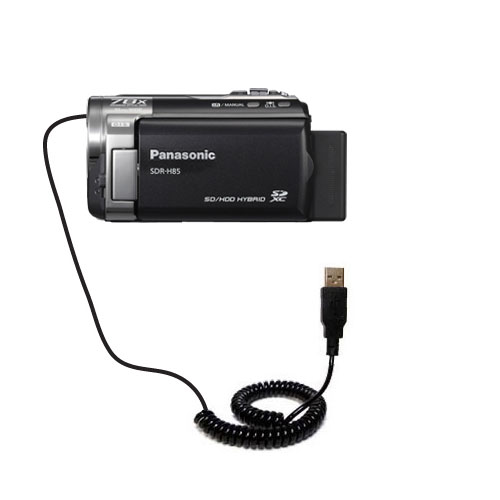Coiled USB Cable compatible with the Panasonic SDR-H85 Video Camera