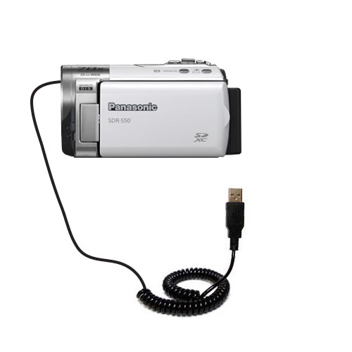 Coiled USB Cable compatible with the Panasonic SDR-S50 Video Camera