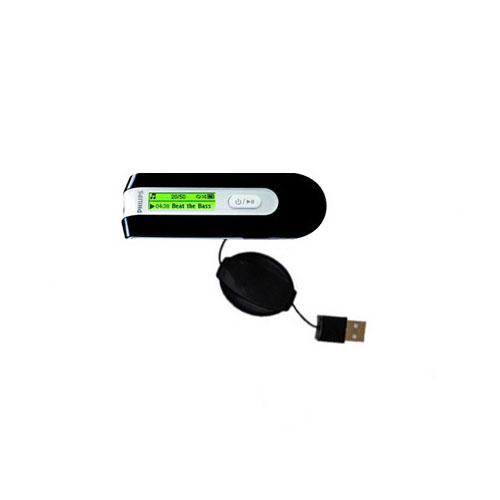 Retractable USB Power Port Ready charger cable designed for the Philips GoGear SA2101/37 and uses TipExchange