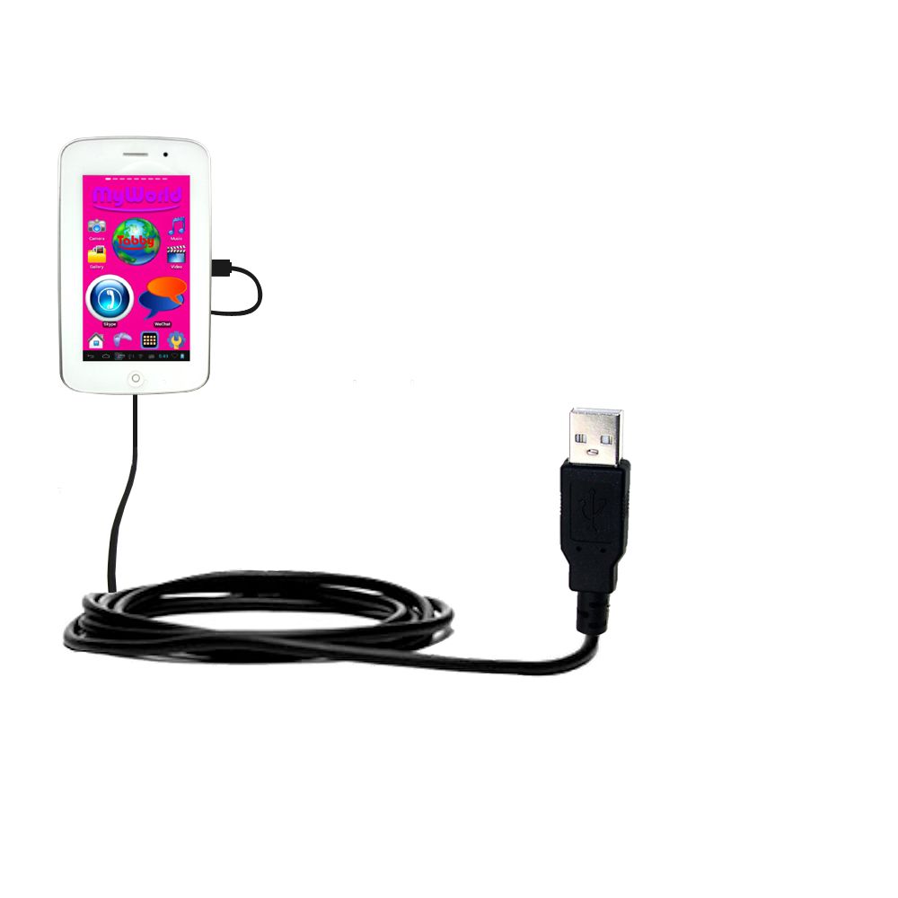 Classic Straight USB Cable suitable for the Playtime MyWorld 43111 with Power Hot Sync and Charge Capabilities - Uses Gomadic TipExchange Technology