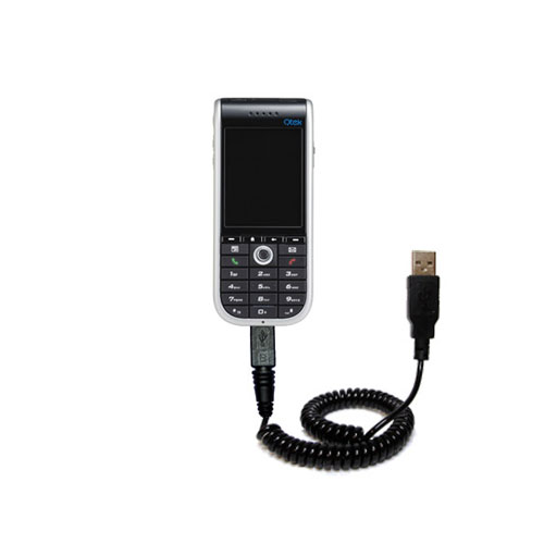 Coiled USB Cable compatible with the Qtek 8310