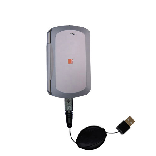 Gomadic USB Power Port Ready Retractable USB Charge USB Cable Wired specifically for The Qtek 9000 and uses TipExchange