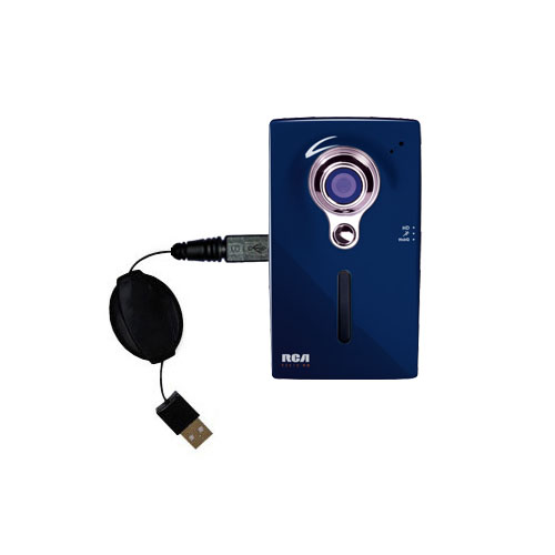USB Power Port Ready retractable USB charge USB cable wired specifically for the RCA EZ219HD Small Wonder Digital Camcorders and uses TipExchange