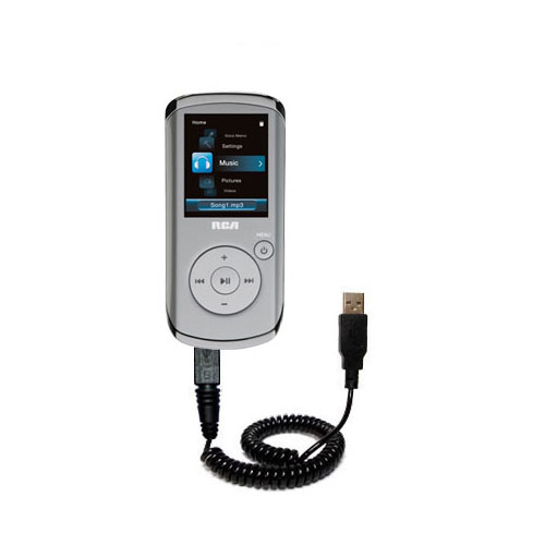 Coiled USB Cable compatible with the RCA MC4104 Digital Music Player