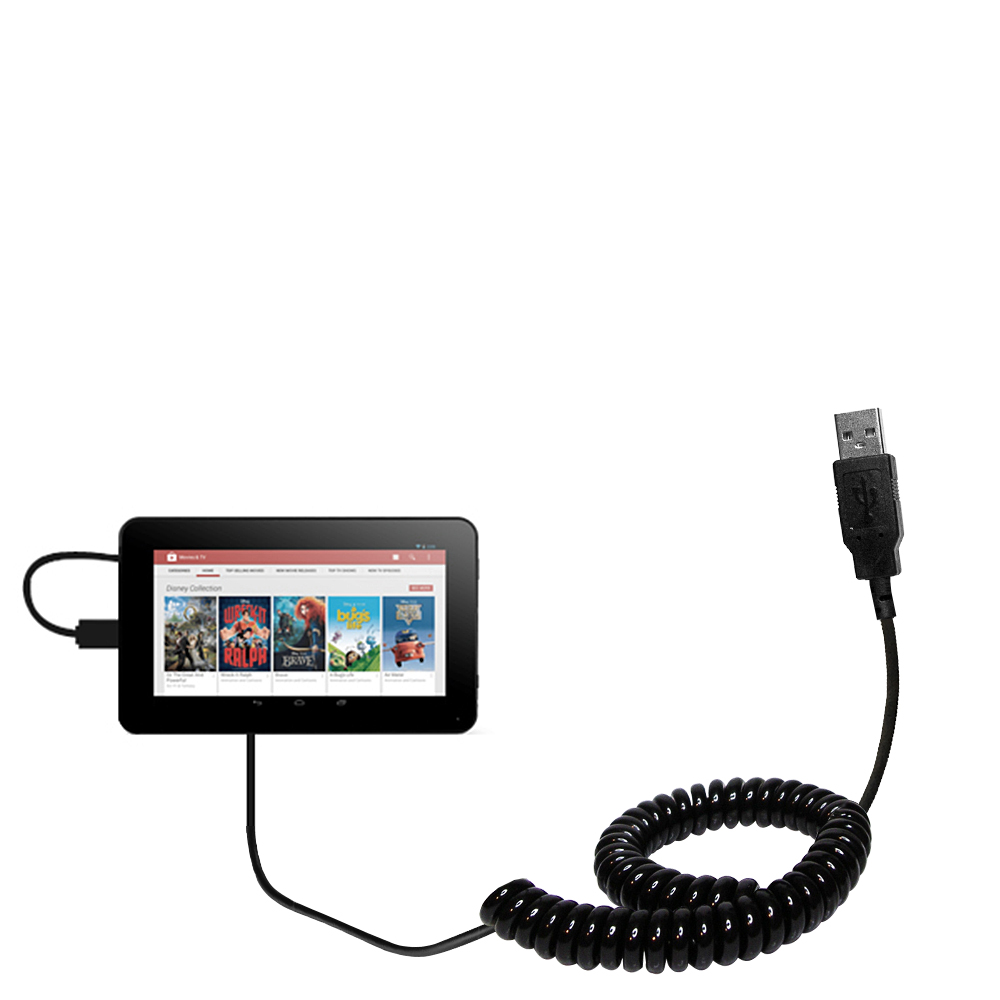 Coiled USB Cable compatible with the RCA RCT6378W2