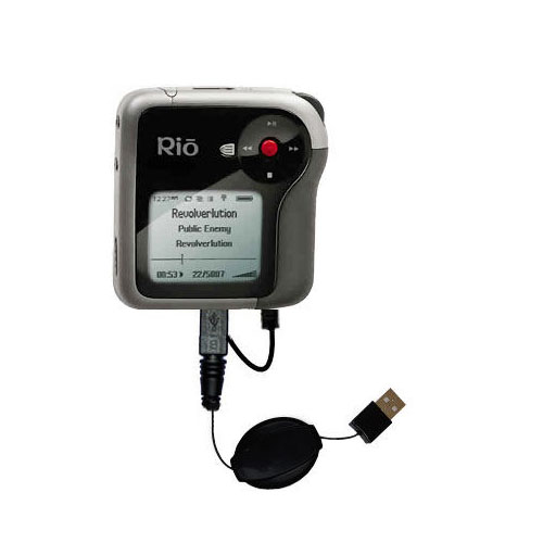 Retractable USB Power Port Ready charger cable designed for the Rio Karma and uses TipExchange