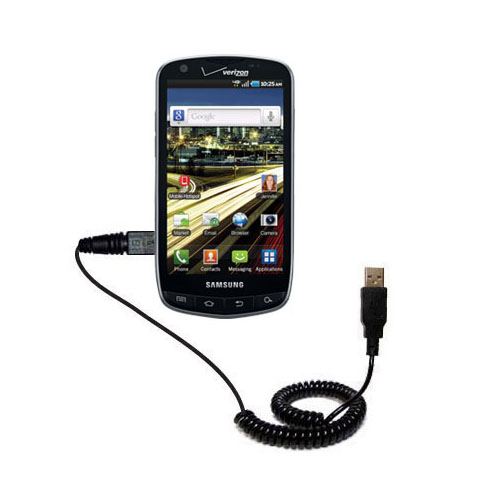 Coiled USB Cable compatible with the Samsung 4G LTE
