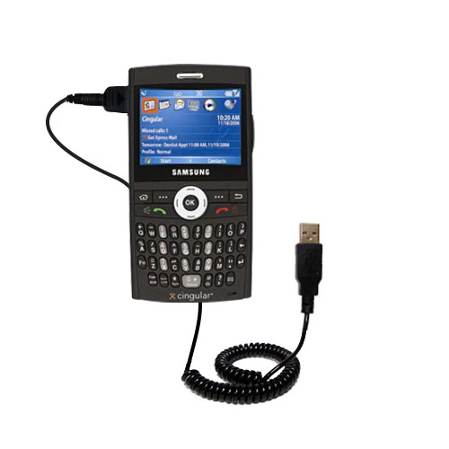 Coiled USB Cable compatible with the Samsung Blackjack i607