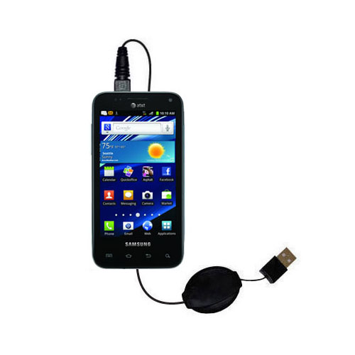 Retractable USB Power Port Ready charger cable designed for the Samsung Captivate Glide and uses TipExchange