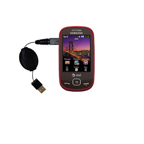 Retractable USB Power Port Ready charger cable designed for the Samsung Flight SGH-A797 and uses TipExchange