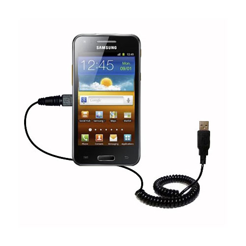 Coiled USB Cable compatible with the Samsung Galaxy Beam / I8530