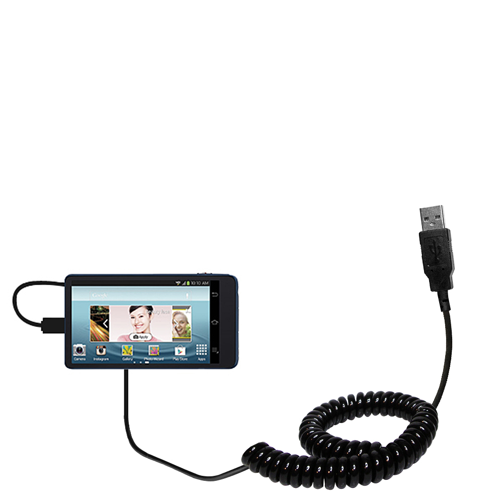 Coiled USB Cable compatible with the Samsung Galaxy Camera