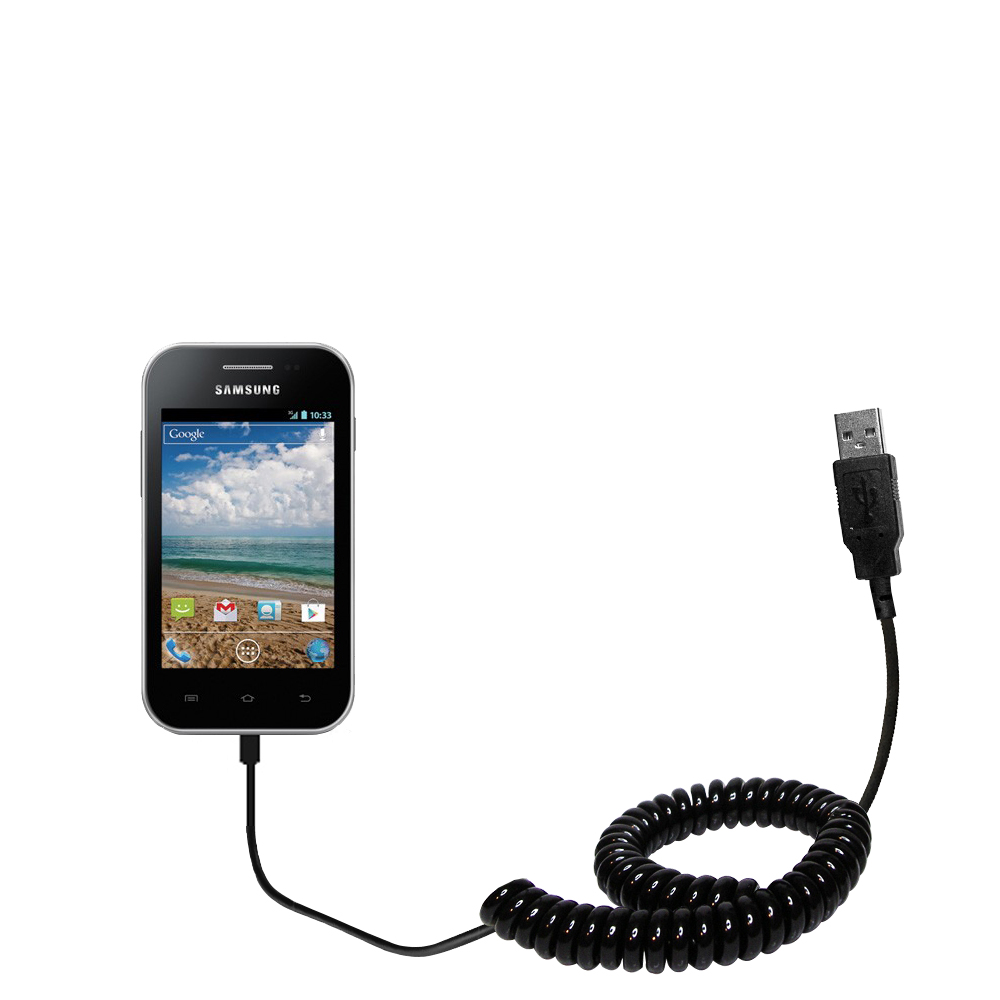 Coiled USB Cable compatible with the Samsung Galaxy Discover