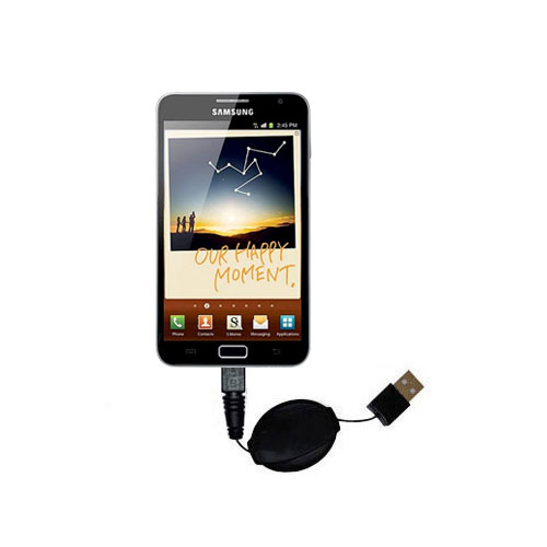 Retractable USB Power Port Ready charger cable designed for the Samsung GALAXY Note and uses TipExchange