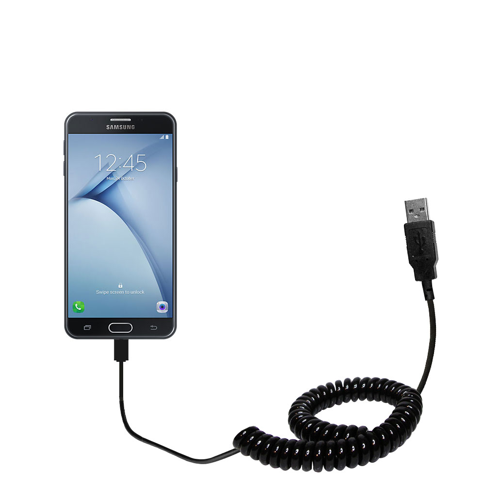 Coiled USB Cable compatible with the Samsung Galaxy On Nxt