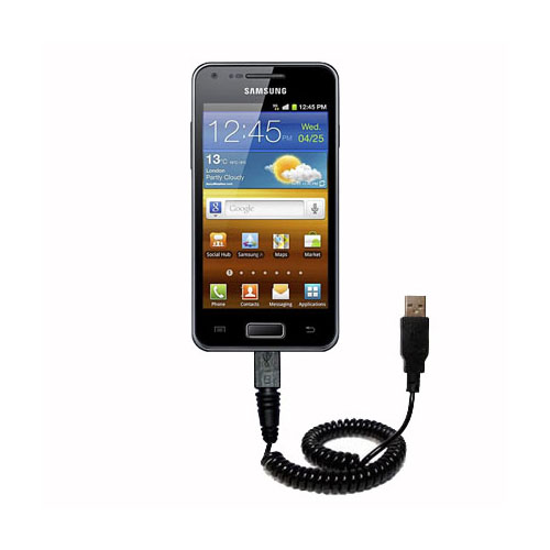 Coiled USB Cable compatible with the Samsung Galaxy S Advance